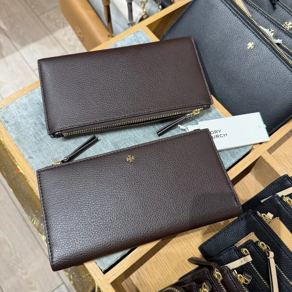 Tory Burch Blake Slim Envelope Wallet 190325 Cocoa $210